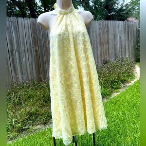 New ▶️ Strut & Bolt ◀️ Yellow Lacey Floral Mini Dress